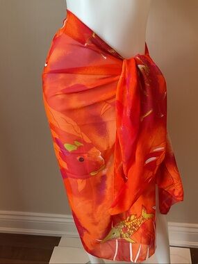 Symphony Patterned Scarf/Cover Up